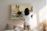 Paul Sinus Wandbild 120x80cm Segelboot Meer Aquarell Stil Maritime Kunst Ruhige Ozean Landschaft Kunstdruck Poster Grosse Wanddekoration fuer Wohnzimmer Büro Schlafzimmer
