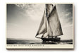 Paul Sinus Wandbild 120x80cm Segelboot Meer Fotokunst schwarz weiss maritime Kunst Kunstdruck grosses Kunstbild elegante Wanddekoration fuer Wohnzimmer Büro