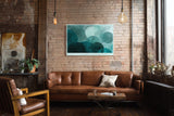 Paul Sinus Wandbild Shades of Calming Green Abstract Botanical Serenity in Teal Tones