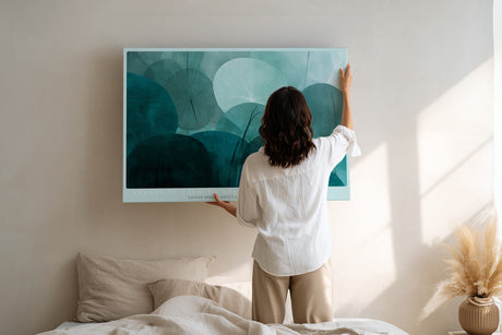Paul Sinus Wandbild Shades of Calming Green Abstract Botanical Serenity in Teal Tones