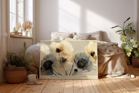 Paul Sinus Wandbild Shadows Among Silken Flowers – Zarte Eleganz und poetische Schönheit in floraler Leichtigkeit