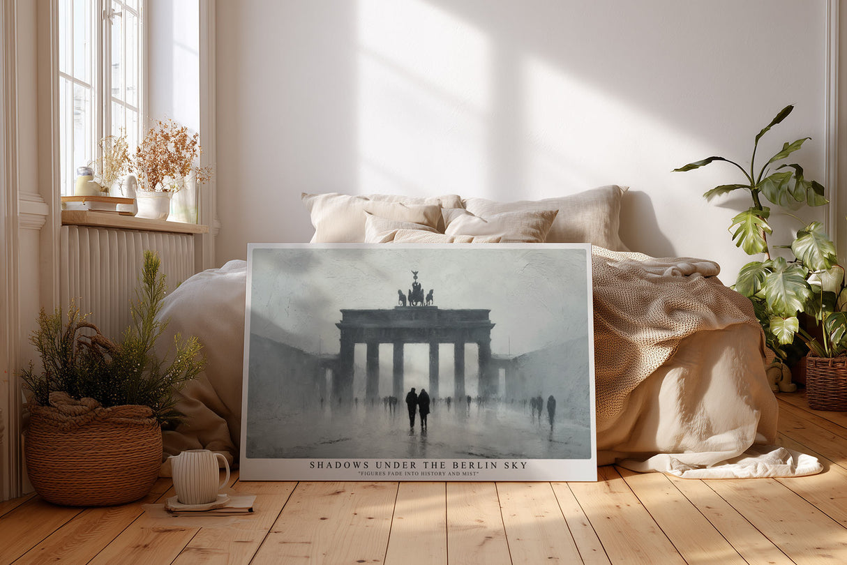 Paul Sinus Wandbild Shadows Under the Berlin Sky Figures Fade into History and Mist