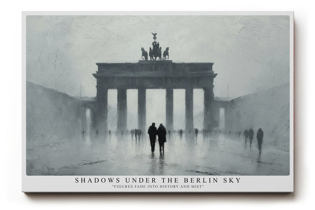 Paul Sinus Wandbild Shadows Under the Berlin Sky Figures Fade into History and Mist