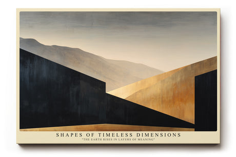 Paul Sinus Wandbild Shapes of Timeless Dimensions – Abstrakte Landschaft in geometrischer Perfektion und meditativer Tiefe