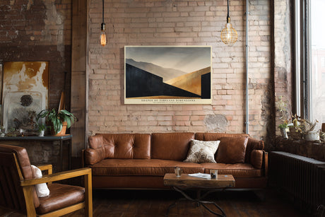 Paul Sinus Wandbild Shapes of Timeless Dimensions – Abstrakte Landschaft in geometrischer Perfektion und meditativer Tiefe