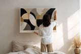 Paul Sinus Wandbild Shapes Speak in Silent Rhythms Abstract Harmony in Neutral Tones