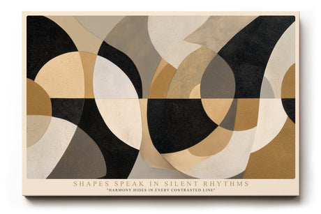 Paul Sinus Wandbild Shapes Speak in Silent Rhythms Abstract Harmony in Neutral Tones
