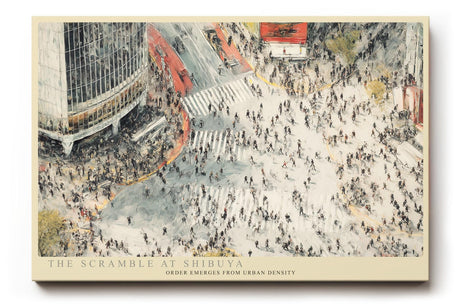 Paul Sinus Wandbild 120x80cm Shibuya Kreuzung Tokio Urbane Stadt Szene Moderne Metropolen Kunst