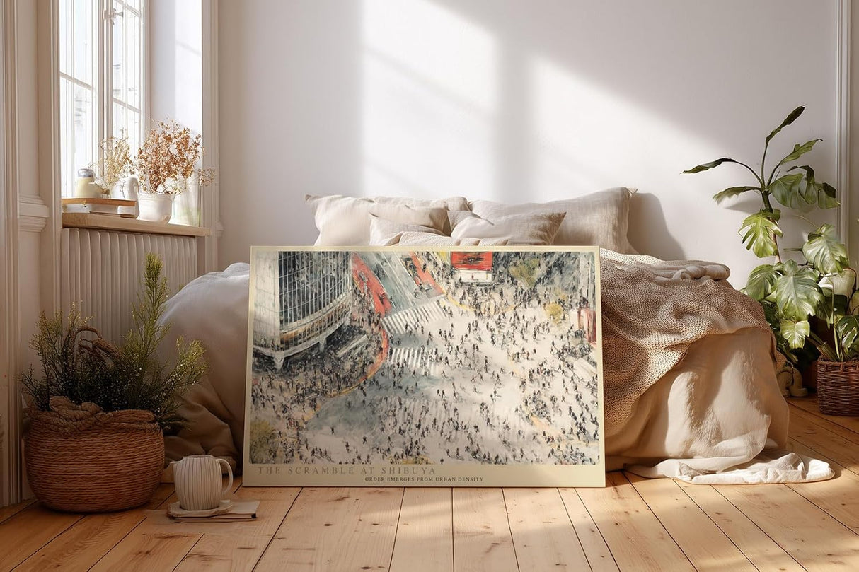 Paul Sinus Wandbild 120x80cm Shibuya Kreuzung Tokio Urbane Stadt Szene Moderne Metropolen Kunst