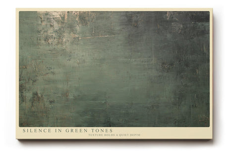 Paul Sinus Wandbild 120x80cm Silence in Green Tones abstrakte Strukturkunst in grünen Farbtönen modernes Poster für Wohnzimmer Büro