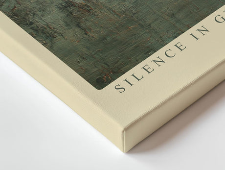 Paul Sinus Wandbild 120x80cm Silence in Green Tones abstrakte Strukturkunst in grünen Farbtönen modernes Poster für Wohnzimmer Büro