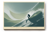 Paul Sinus Wandbild 120x80cm Skifahrer in Bewegung moderne Wintersport Illustration dynamische Wanddekoration