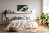 Paul Sinus Wandbild 120x80cm Skifahrer in schneller Abfahrt moderne Wintersport Kunst mit dynamischer Bewegung