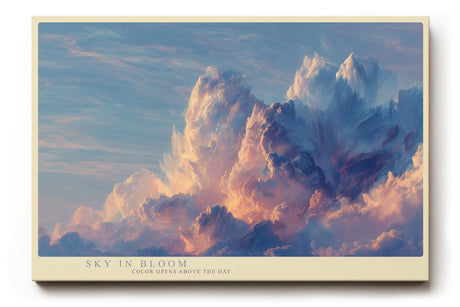 Paul Sinus Wandbild 120x80cm Sky in Bloom dramatische Wolken Himmel Landschaft Kunst Poster für Wohnzimmer Schlafzimmer Büro