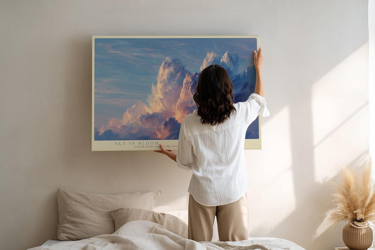 Paul Sinus Wandbild 120x80cm Sky in Bloom dramatische Wolken Himmel Landschaft Kunst Poster für Wohnzimmer Schlafzimmer Büro