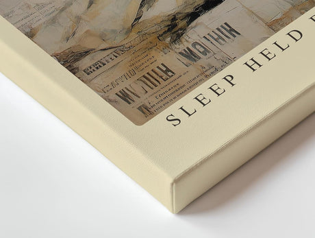 Paul Sinus Wandbild 120x80cm Sleep Held by Stillness ruhendes Frauenportrait Vintage Collage Kunst Poster für Wohnzimmer Schlafzimmer