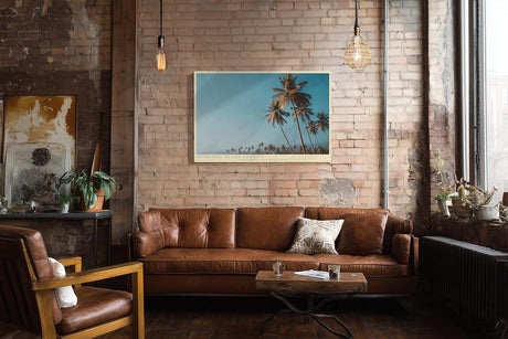 Paul Sinus Wandbild 120x80cm Slow Day in the Tropics Tropische Palmen Landschaft Sommer Natur Kunst fuer Wohnzimmer Schlafzimmer und Büro
