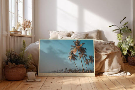 Paul Sinus Wandbild 120x80cm Slow Day in the Tropics Tropische Palmen Landschaft Sommer Natur Kunst fuer Wohnzimmer Schlafzimmer und Büro