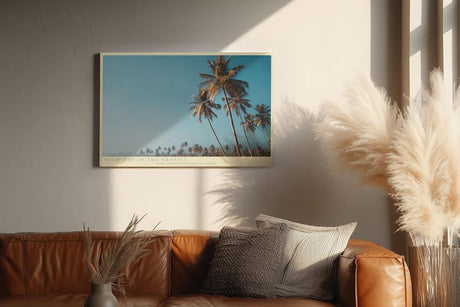 Paul Sinus Wandbild 120x80cm Slow Day in the Tropics Tropische Palmen Landschaft Sommer Natur Kunst fuer Wohnzimmer Schlafzimmer und Büro