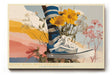 Paul Sinus Wandbild 120x80cm Sneaker im Blumenfeld Moderne Sommer Illustration Lifestyle Kunst für Wohnzimmer Schlafzimmer Jugendzimmer