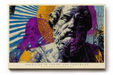 Paul Sinus Wandbild 120x80cm Socrates in Color and Contrast moderne Pop Art Statue Philosophie Kunst Poster für Wohnzimmer Büro Studio