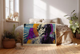 Paul Sinus Wandbild 120x80cm Socrates in Color and Contrast moderne Pop Art Statue Philosophie Kunst Poster für Wohnzimmer Büro Studio
