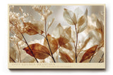 Paul Sinus Wandbild 120x80cm Soft Golden Branches botanische Blätter im warmen Licht Natur Fotokunst Poster für Wohnzimmer Schlafzimmer Büro