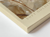 Paul Sinus Wandbild 120x80cm Soft Golden Branches botanische Blätter im warmen Licht Natur Fotokunst Poster für Wohnzimmer Schlafzimmer Büro
