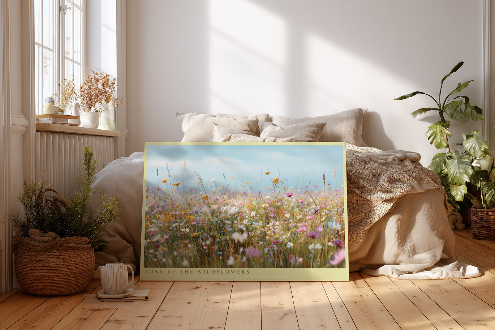 Paul Sinus Wandbild Song of the Wildflowers – Blühende Sommerwiese in sanftem Licht