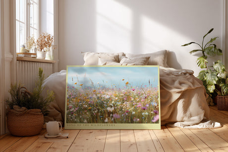 Paul Sinus Wandbild Song of the Wildflowers – Blühende Sommerwiese in sanftem Licht