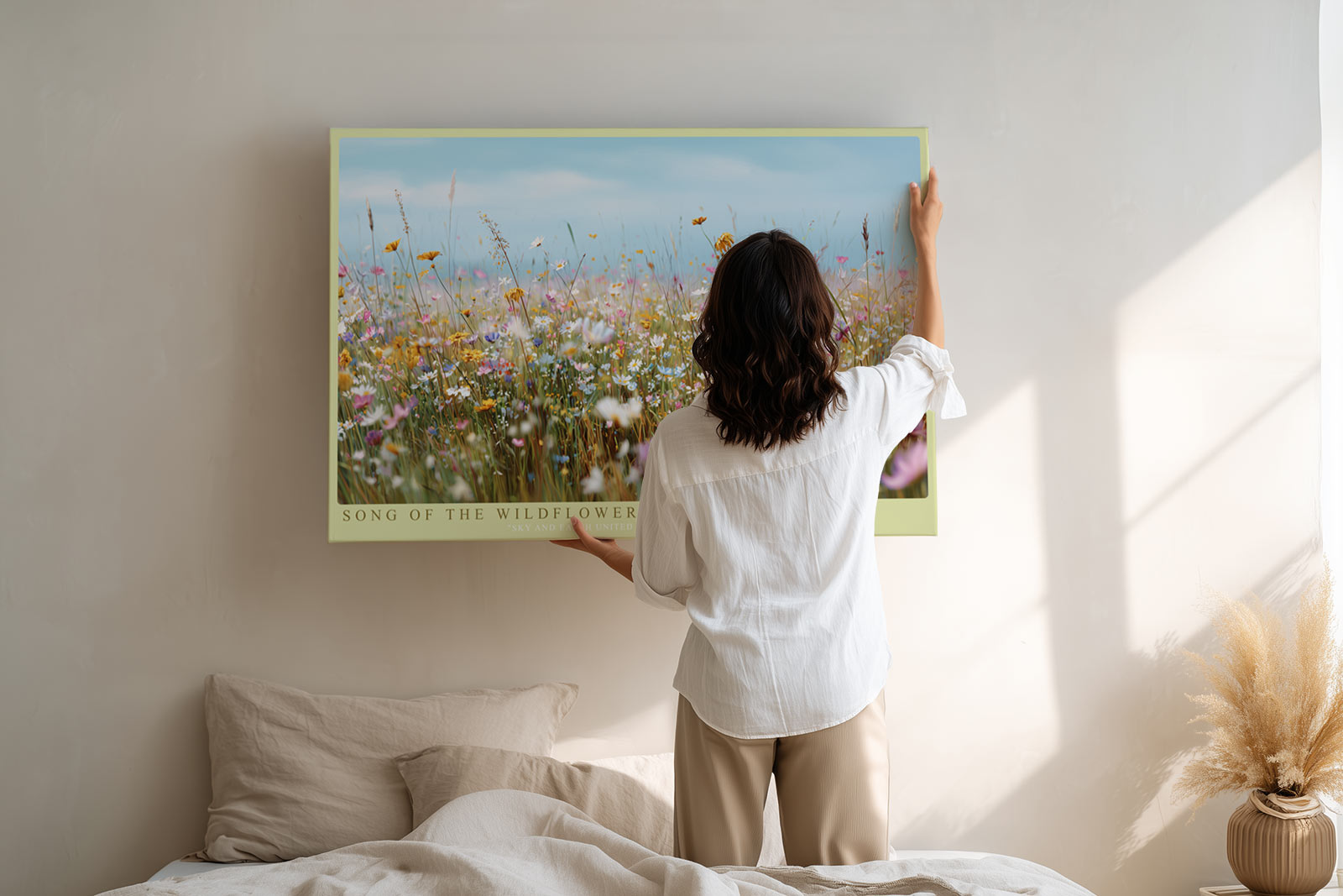 Paul Sinus Wandbild Song of the Wildflowers – Blühende Sommerwiese in sanftem Licht