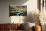 Paul Sinus Wandbild 120x80cm Sonnenaufgang Über Landschaft Moderne Naturkunst LeinWandbild 120x80cm Abstrakte Landschaft Wanddekoration