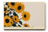 Paul Sinus Wandbild 120x80cm Sonnenblumen Illustration mit goldenen Blueten moderne florale Naturkunst