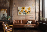 Paul Sinus Wandbild 120x80cm Sonnenblumen im warmen Sonnenlicht moderne florale Naturkunst