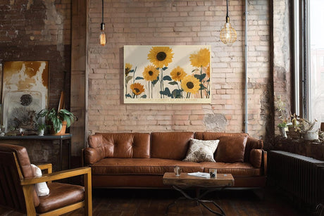 Paul Sinus Wandbild 120x80cm Sonnenblumen im warmen Sonnenlicht moderne florale Naturkunst