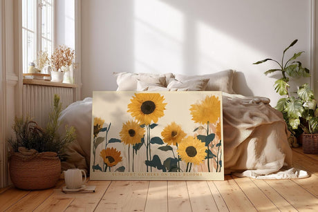 Paul Sinus Wandbild 120x80cm Sonnenblumen im warmen Sonnenlicht moderne florale Naturkunst
