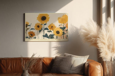 Paul Sinus Wandbild 120x80cm Sonnenblumen im warmen Sonnenlicht moderne florale Naturkunst