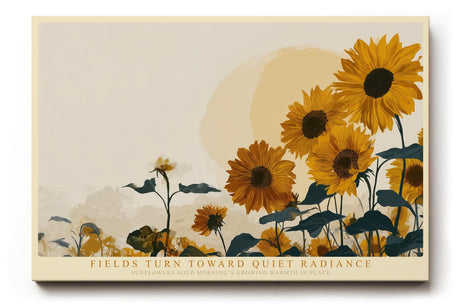 Paul Sinus Wandbild 120x80cm Sonnenblumenfeld moderne florale Naturkunst mit warmen Farben