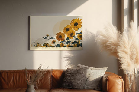 Paul Sinus Wandbild 120x80cm Sonnenblumenfeld moderne florale Naturkunst mit warmen Farben