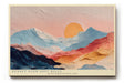Paul Sinus Wandbild 120x80cm Sonnenuntergang über sanften Bergen – Moderne Landschaftskunst mit warmen Farben für stilvolle Wohnräume