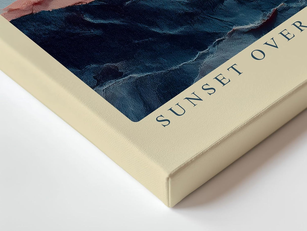 Paul Sinus Wandbild 120x80cm Sonnenuntergang über sanften Bergen – Moderne Landschaftskunst mit warmen Farben für stilvolle Wohnräume
