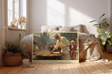 Paul Sinus Wandbild 120x80cm Spanische Paella Tradition auf dem Platz – Mediterrane Kochszene mit lebendiger Atmosphäre