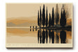 Paul Sinus Wandbild 120x80cm Spiegelnde Zypressenlandschaft am See moderne ruhige Naturkunst