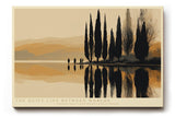 Paul Sinus Wandbild 120x80cm Spiegelnde Zypressenlandschaft am See moderne ruhige Naturkunst