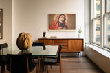 Paul Sinus Wandbild 120x80cm Spirituelles Frauenportrait Moderne Ikonen Kunst LeinWandbild 120x80cm Meditative Wanddekoration