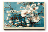 Paul Sinus Wandbild 120x80cm Spring Breath in Bloom Kirschblüten Zweige vor blauem Himmel florale Kunst Poster für Wohnzimmer Schlafzimmer