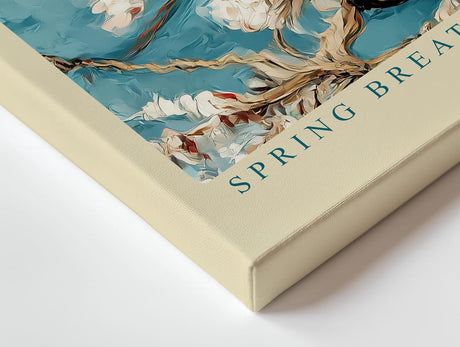 Paul Sinus Wandbild 120x80cm Spring Breath in Bloom Kirschblüten Zweige vor blauem Himmel florale Kunst Poster für Wohnzimmer Schlafzimmer