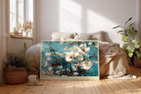 Paul Sinus Wandbild 120x80cm Spring Breath in Bloom Kirschblüten Zweige vor blauem Himmel florale Kunst Poster für Wohnzimmer Schlafzimmer