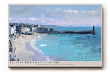 Paul Sinus Wandbild St Ives The Coastal Jewel Malerisches Seemotiv der Küstenstadt St Ives mit Sandstrand, Hafen und blauer Weite.