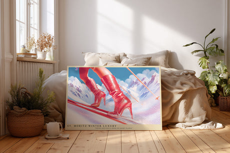 Paul Sinus Wandbild St. Moritz Winter Luxury – Glamouröse Eleganz im Schnee für moderne Raumgestaltung